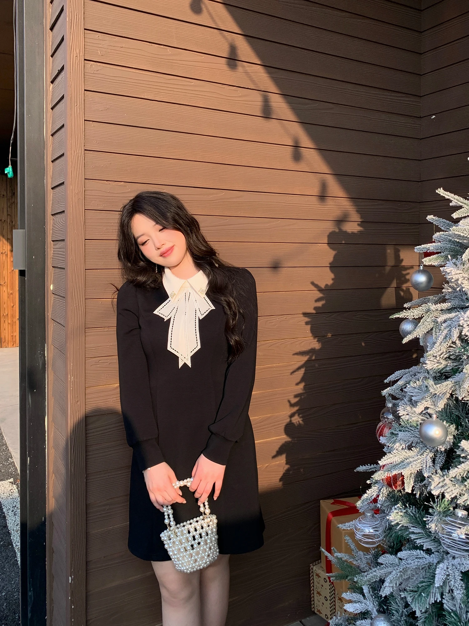 

Романтическое вечернее платье большого размера для женщин с бантом, осенне-зимняя коллекция, модное платье