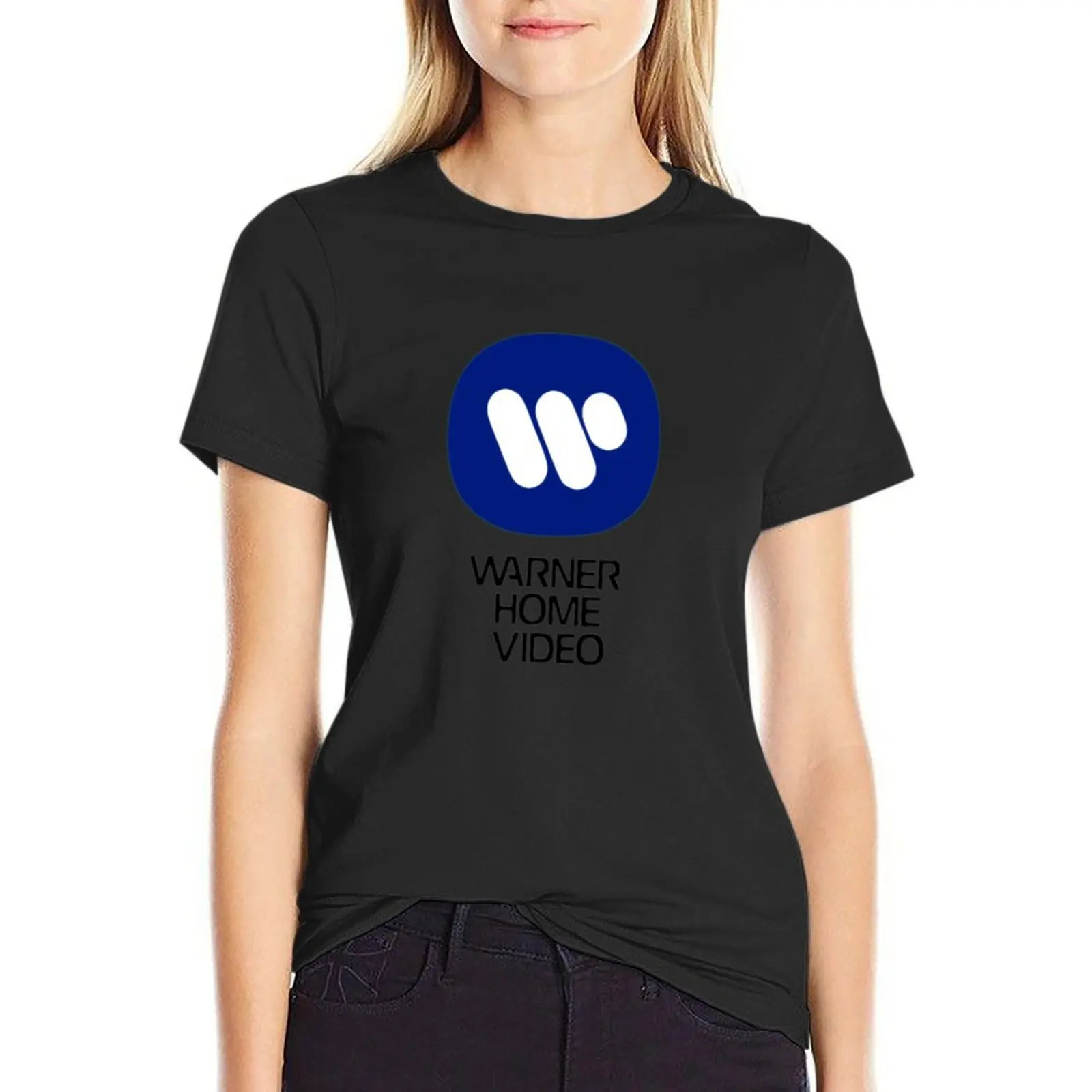 

WARNER Home Video VHS logo T-Shirt Blouse customs new edition Female clothing workout t shirts for Women