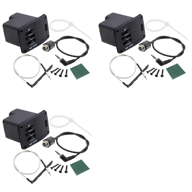 

Звукосниматель ABKV-3X UK-2000 для укулеле и мини-гитары, 2-полосный эквалайзер UK2000 для укулеле и гитары