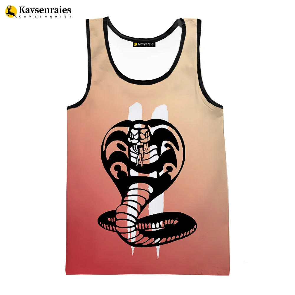 Cobra Kai 3D Print Tank Tops Men Women Summer Fashion Casual Sleeveless Shirts Hip Hop Streetwear Oversized Tops Men\'s Clothing