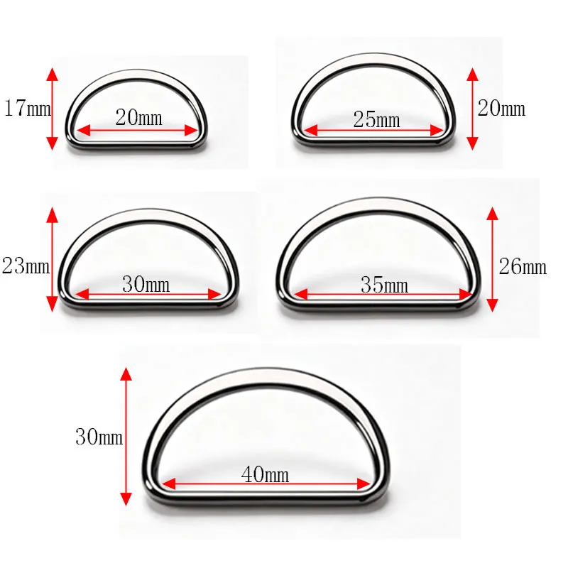 35mm 40mm Gold D-Ring Metallschnallen Dekorative Ringe für Taschen, Schuhe, Gürtel, Kleidung, DIY-Bastelzubehör Großhandel – Detail 2
