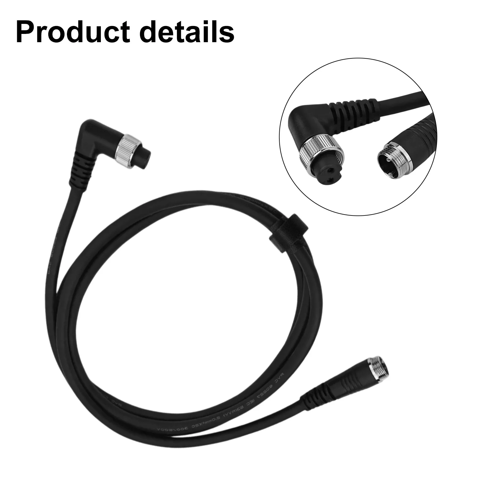 Electric Fishing Reel Battery Power Cable 0.45cm/1/1.5/2m 2-Holes Extended Line For DAIWA Elbow Fishing Reels Accessories