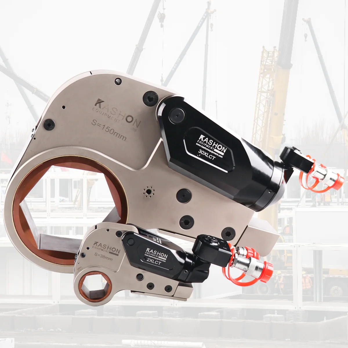 10000Psi 2534Nm Low Profile Hollow Hydraulic Torque Wrench Hexagon Cassette AF 32-50mm