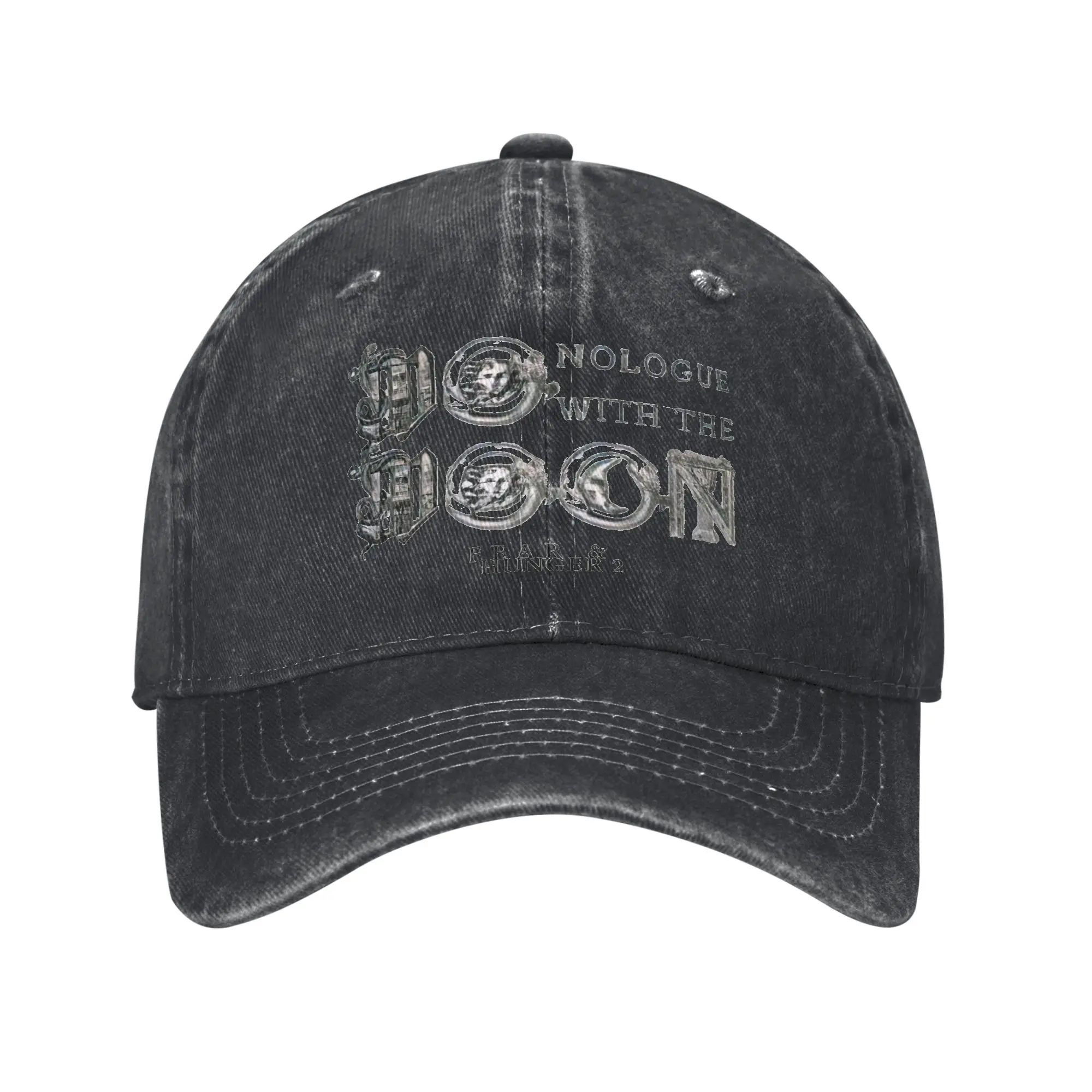 

Бейсболки Fear and Hunger Monologue Moon, модные потертые бейсболки Snapback, унисекс, уличные неструктурированные мягкие шапки, кепка