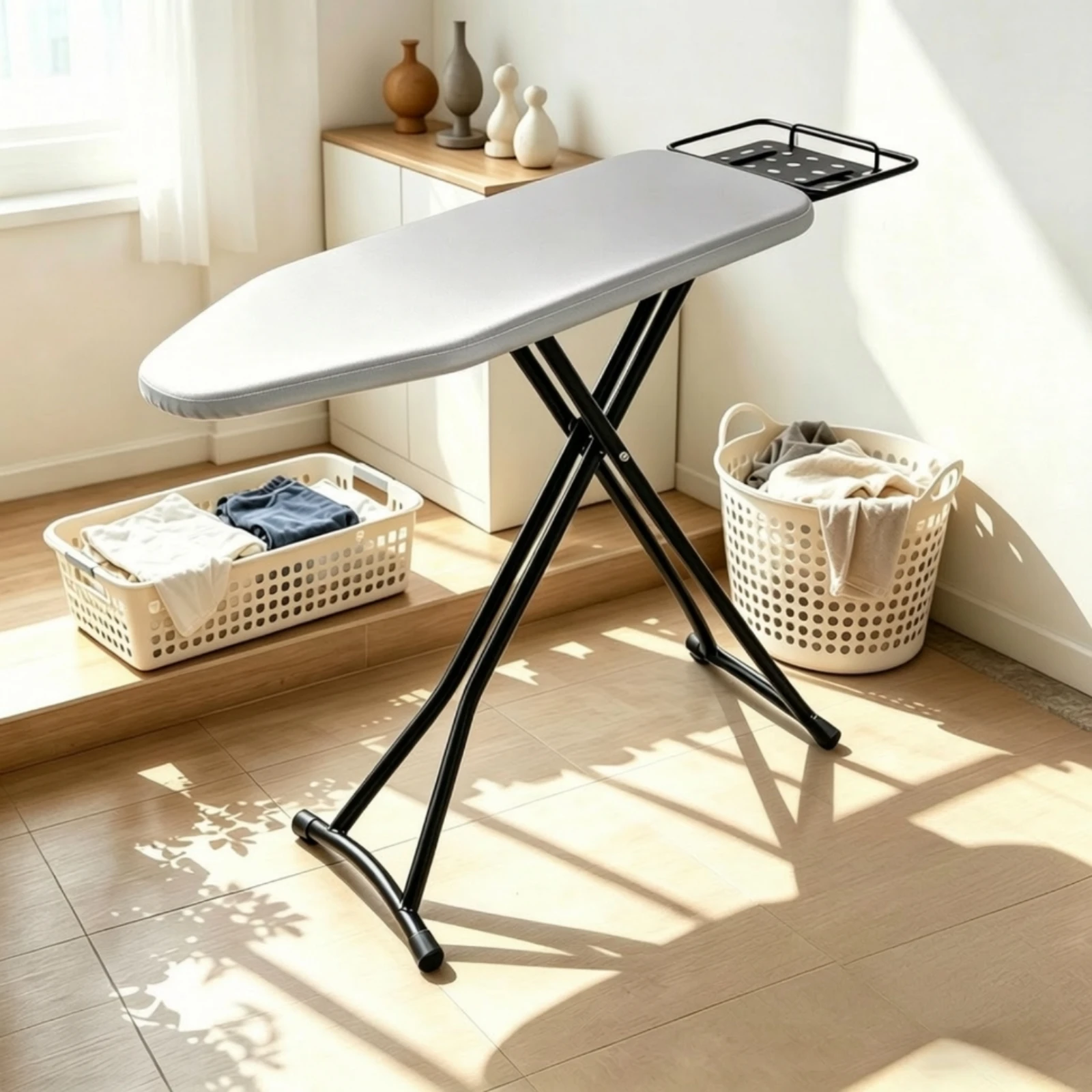 Foldable Ironing Board Washable Adjustable Ironing Board Furniture Portable Heat Resistant for Homeowners, Laundry Room