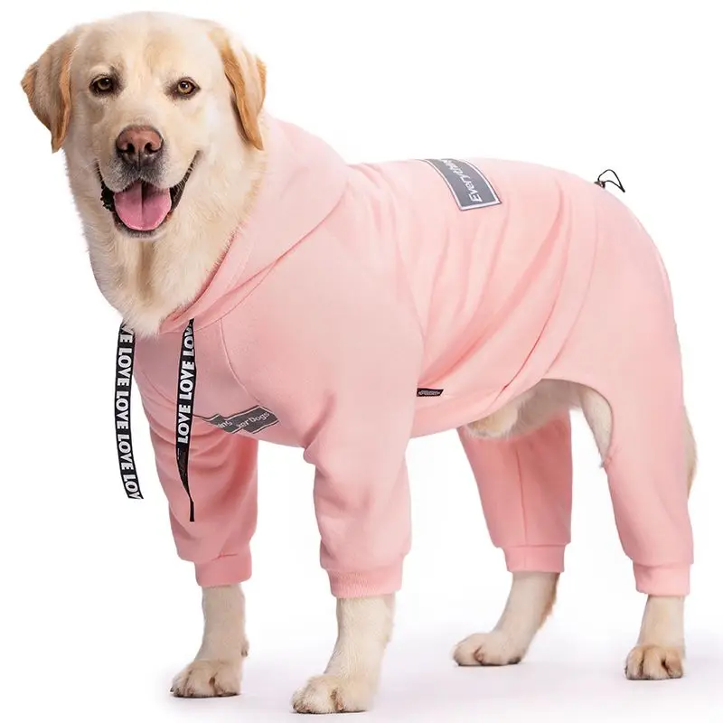 New Autumn  Winter Large Dog Clothes Four-legged Golden Retriever Labrador Alaska Hooded Sweater Warm Autumn and Winter Clothing