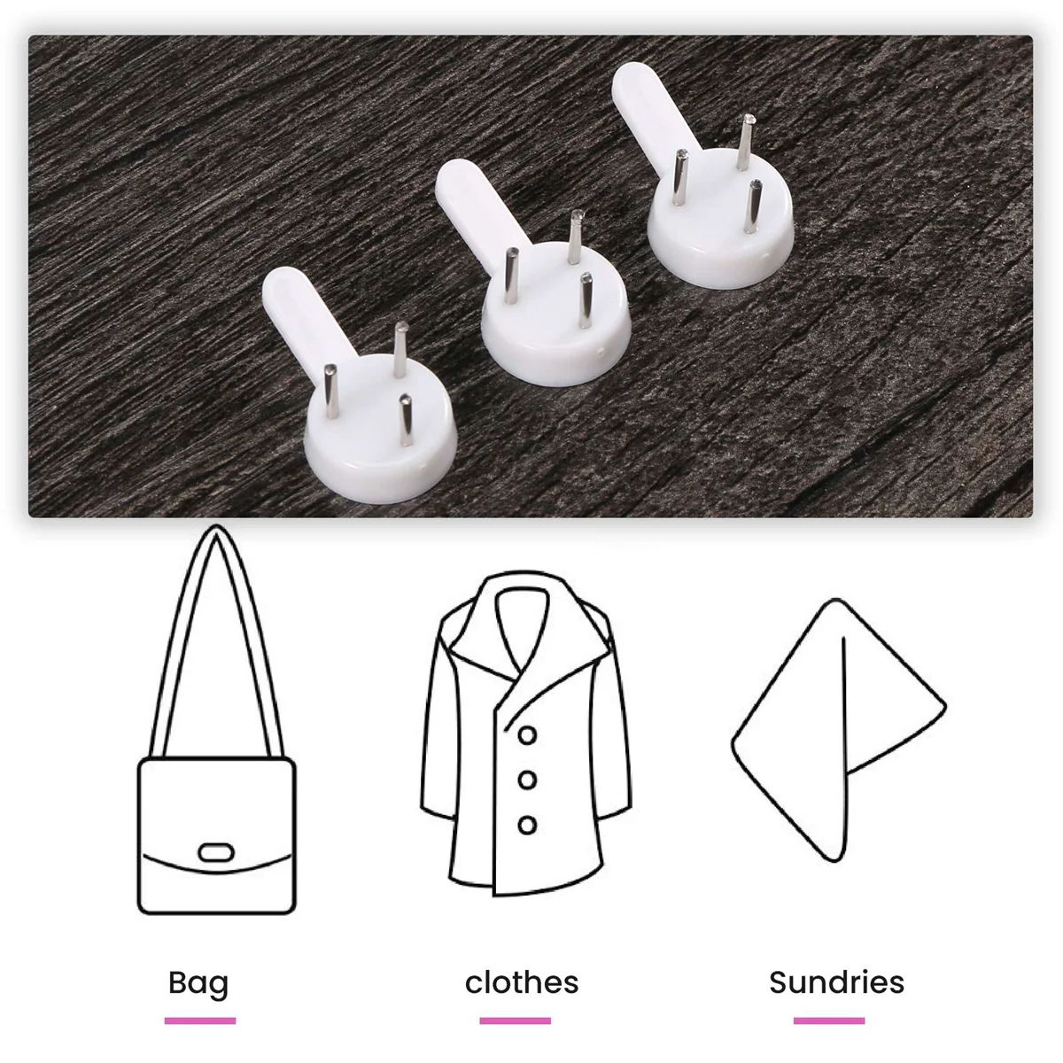 A62K 20 шт. пластиковые тяжелые настенные крючки для фоторамки вешалки 3-контактные маленькие белые