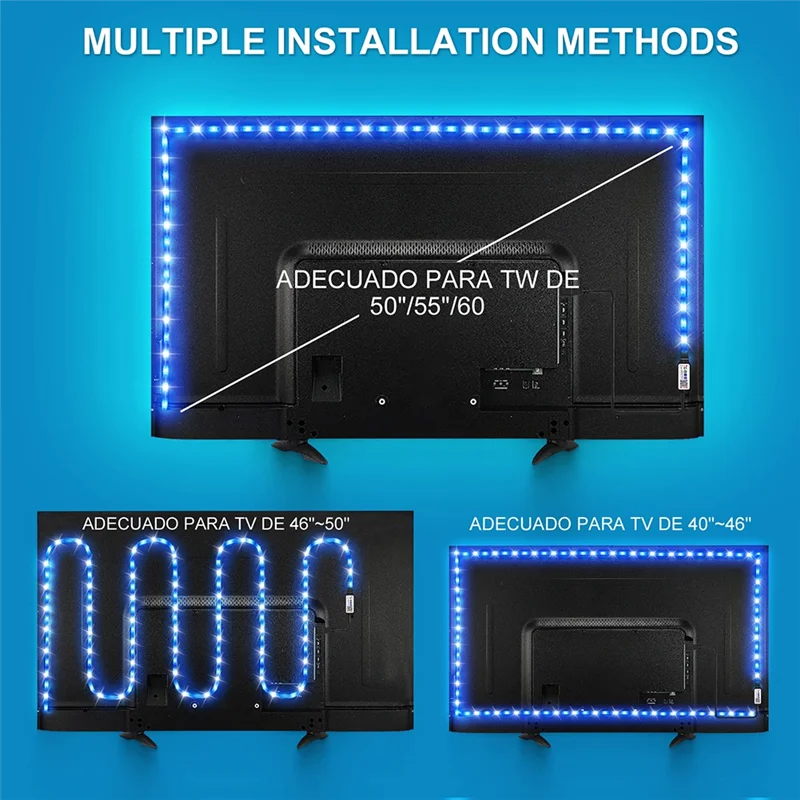 

【Party-Decoration】LED RGB Light Strips With 44-Key Remote Control, Flexible 5M LED Strip For Home Christmas Holiday Decoration