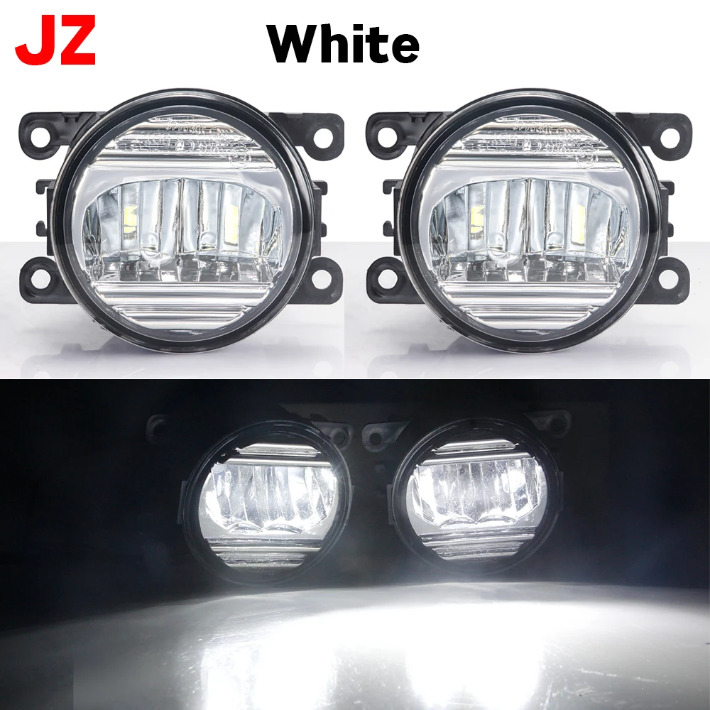 Paire Feux Antibrouillard LED Halo Angel Eyes Avant Pour Fiat Ducato – Blanc/Jaune, 9 LEDs, DRL Haut De Gamme