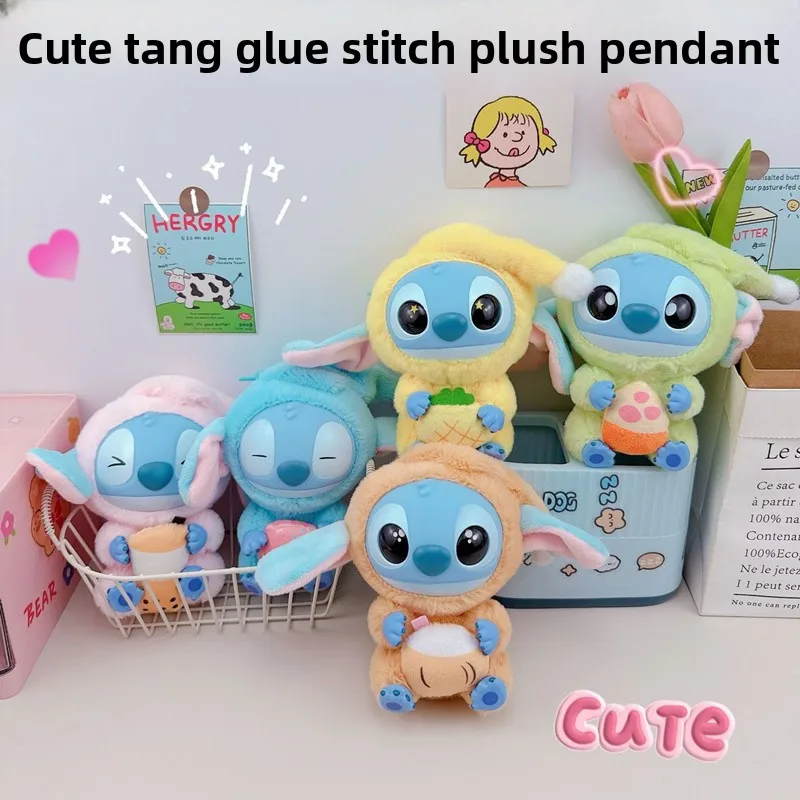 

Популярная виниловая плюшевая кукла Lilo & Stitch, кулон Disney, пижама Stitch, милый брелок для ключей, мультяшная плюшевая сумка, брелок, подарки, детские игрушки