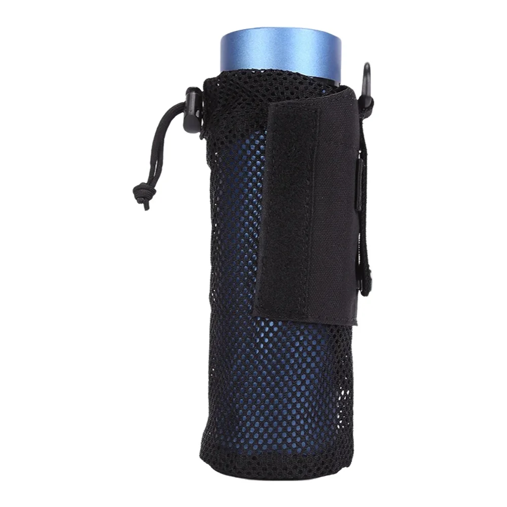 AliExpress NONE Outdoor Cycling Water Bottle Pouch Tactical Molle Holder Storage Bag Foldable Mesh Water Bottle Sleeve Bag for Backpack