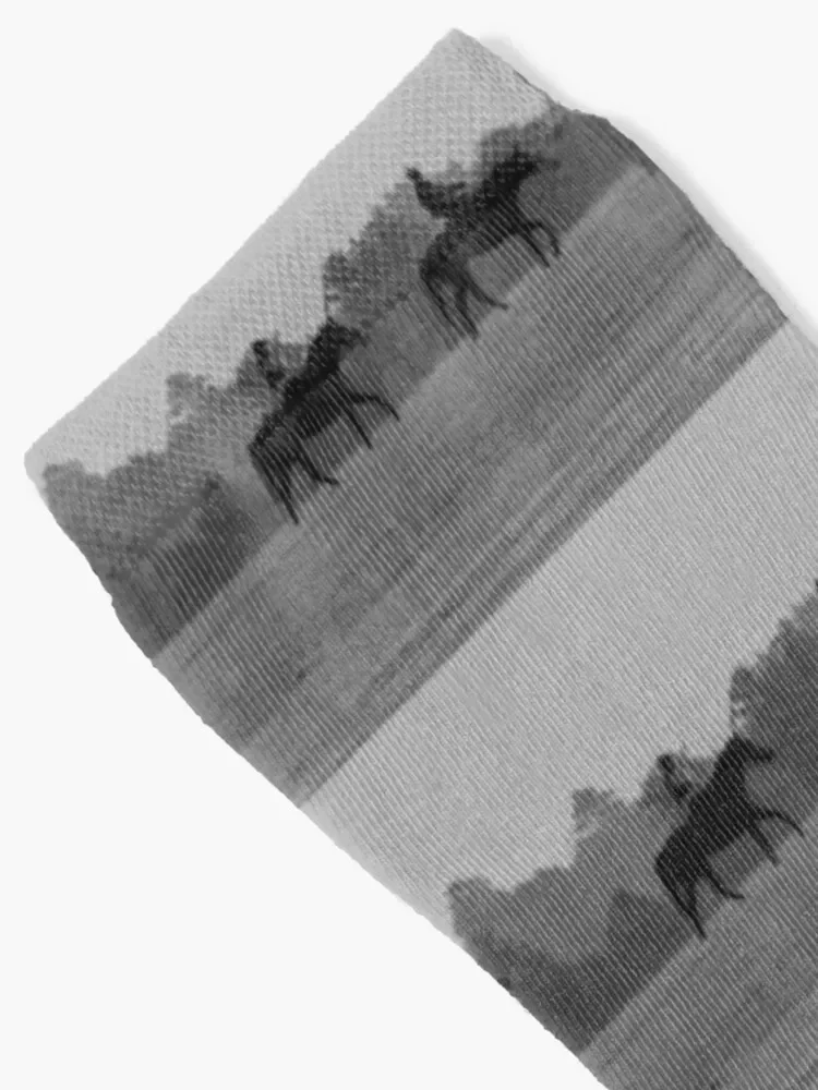 Race Horses walking single file at Newmarket Socks floor man winter gifts Men's Socks Luxury Women's