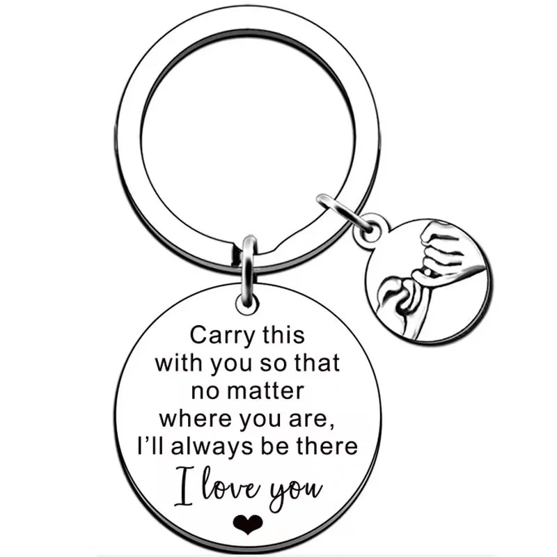 Stainless Steel Keychain Classmate Friendship Hand Handle Accessories Engraving Creative Graduation Season Gift