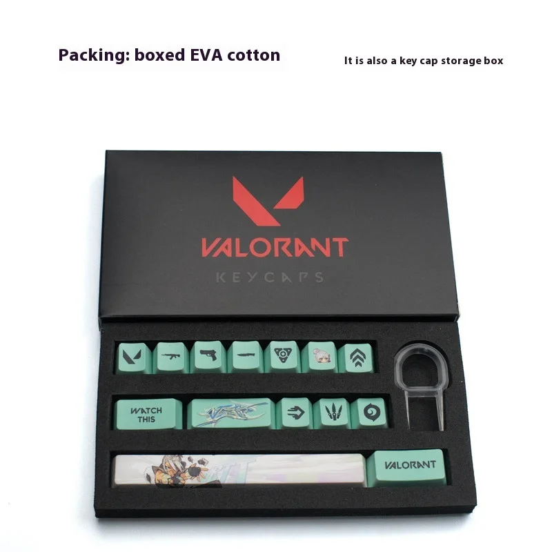 أغطية مفاتيح Valorant مخصصة لـ Jett Raze Reyna Sage Clove Gekko ISO عالية المحتوى PBT خمسة جوانب التسامي الحراري OEM الارتفاع #2