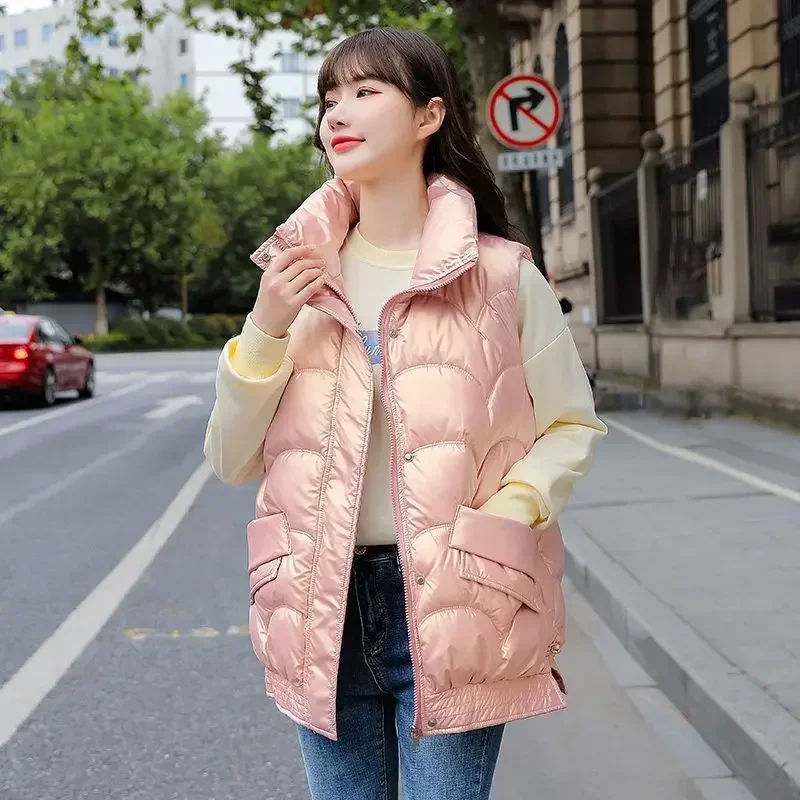 

Vest for Women Quilted Warm Clothes Fashion 2024 Cheap Sleeveless Padded Cotton Waistcoat Woman Winter Clothing Casual Autumn
