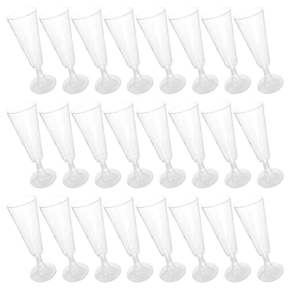 

40 Pieces 150ml Clear Plastic Goblets Disposable Wine Glasses Cups Party Drinkware Cocktail Bar Cups for Events