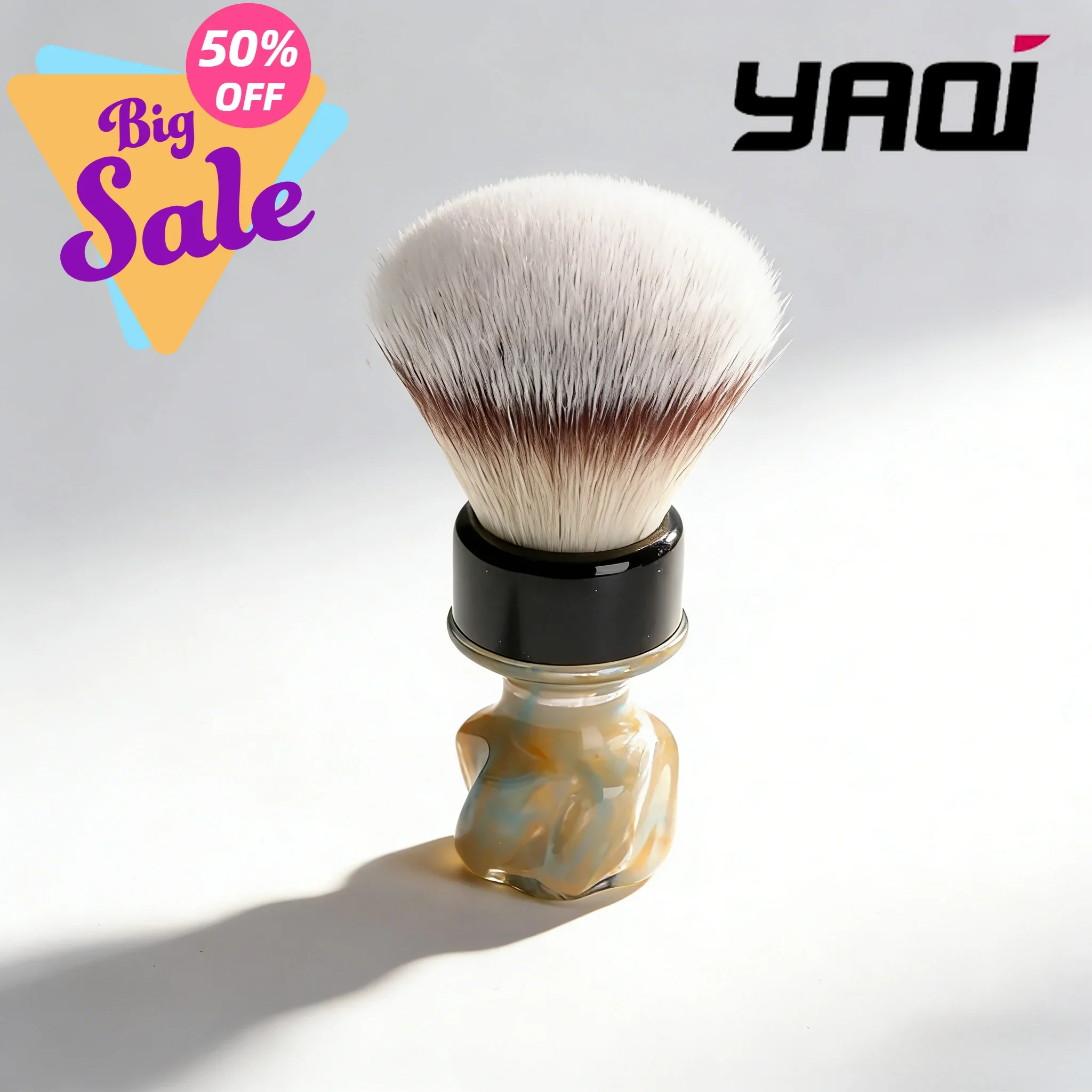 2026 YAQI Shaving Brush Nebula 28MM Synthetic Knot Wet Shaving Brush Collectibles Boyfriend Gift