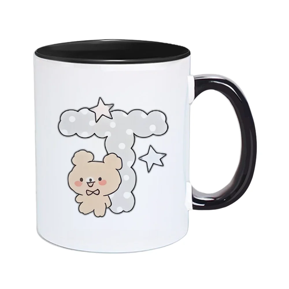 11oz Cute Bear Cloud Star Ceramic Coffee Mug Tableware for Home Party Birthday Holiday Present Christmas Family And Friends Birt