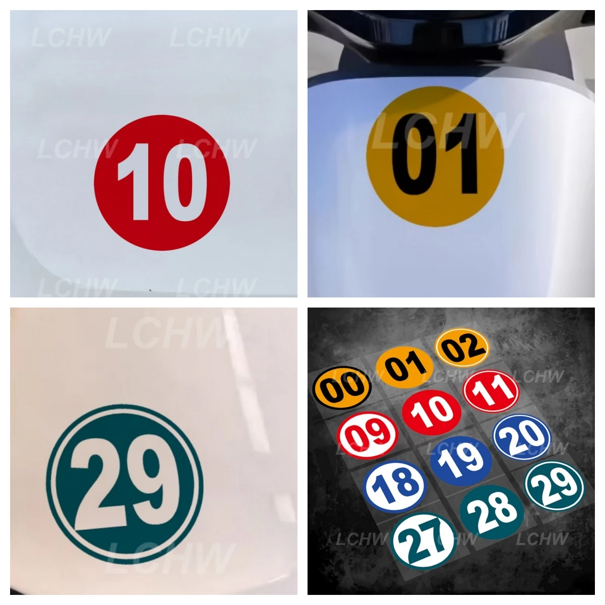 Digits Racing Number Sticker Car Styling Vinyl Helmet Motocross Motor Fuel Tank Fender Decal Graphic Waterproof