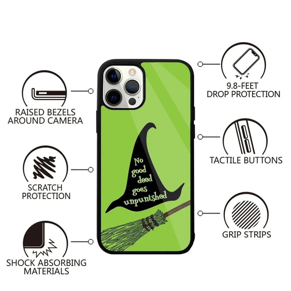 W-Wicked Musical Broadway Drama Phone Case For iPhone 15,14,13,12,11,Plus,Pro,Max Mini Magsafe Magnetic Wireless Charging