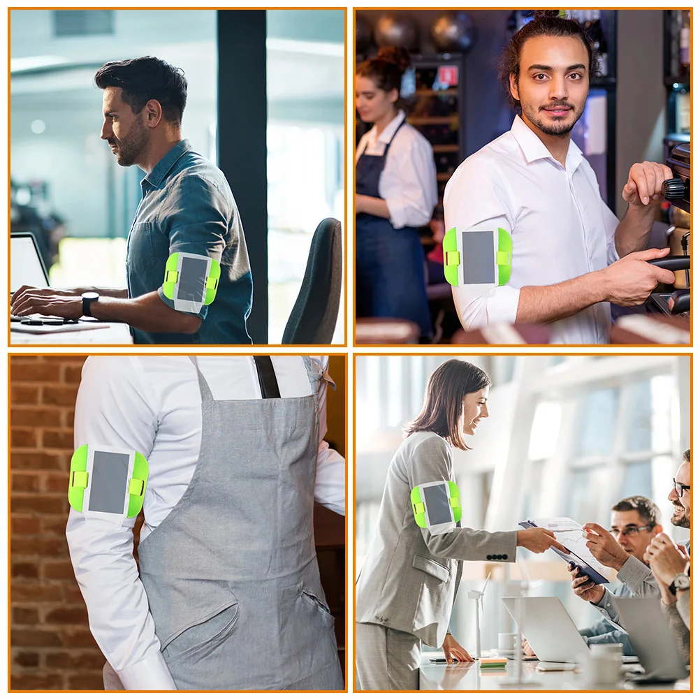

3 Pcs Card Sleeves ID Armband Holder Name Badge Reel for Work Light Green Office
