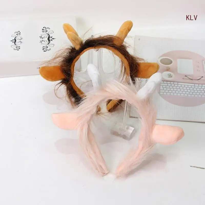 

Chinese Dragon Headband Plush Loong Horn Hairhoop Costume Accessories Plush Dragon Headband for Chinese New Year