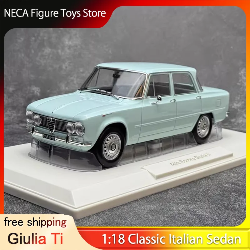 

Масштабная модель 1:18 Giulia Ti Classic Italian Sedan, мятно-зеленый цвет, литая из сплава, с подставкой для демонстрации, игрушка-подарок для мальчиков, в наличии