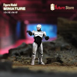 Resin 3D Print 1/87 1/64 1/43 1/24 Robot Carrying a gun Miniature Figure Mini Doll Model Scene Props Decoration Toys For Cars