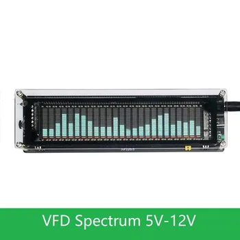 VFD music spectrum display volume control level indicator rhythm analyzer VU meter for TYPE-C 5V 12V car power amplifier