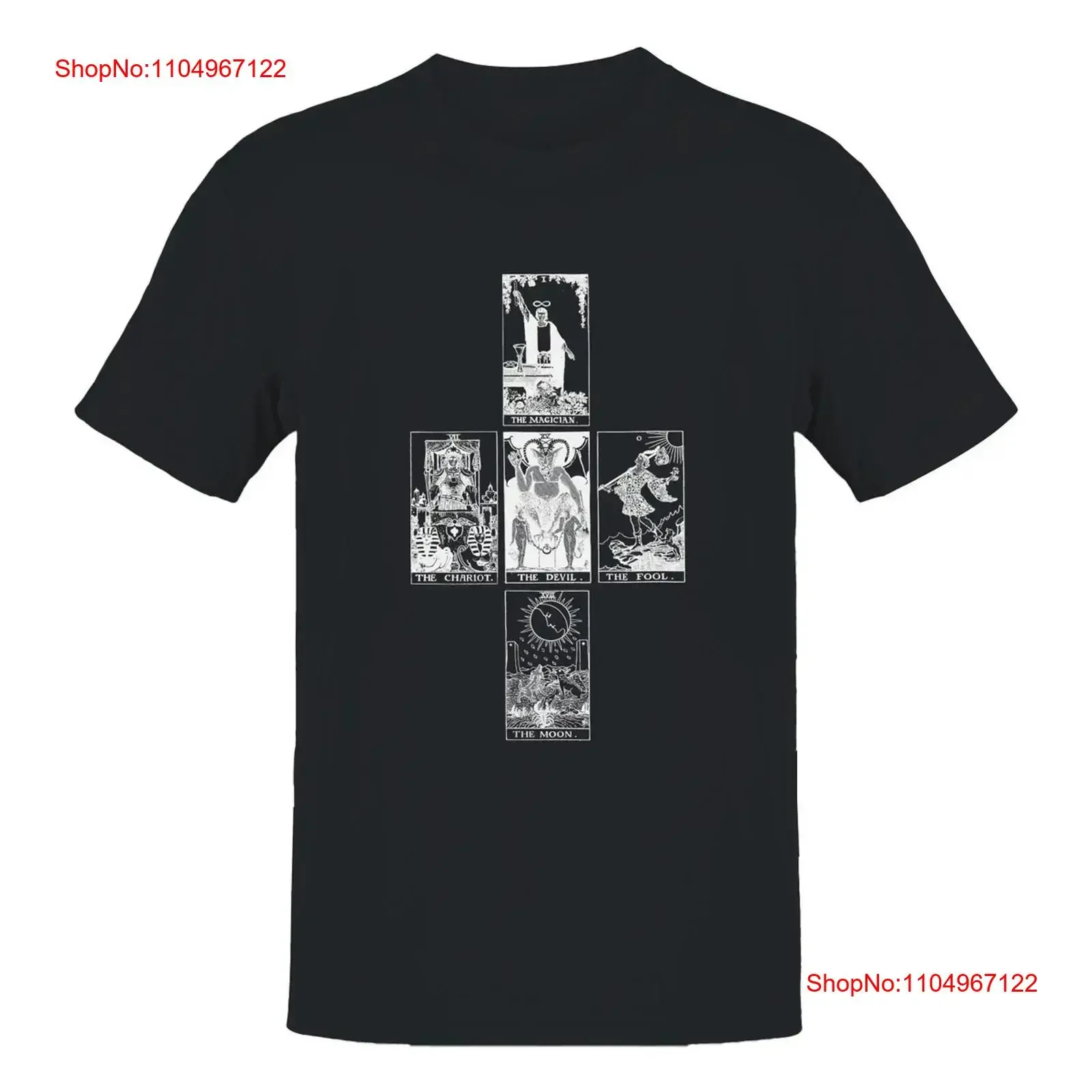 

Mystical Tarot Spread in Black and White Men's T shirt vintage Washed designer clothes Stylish graphic homme