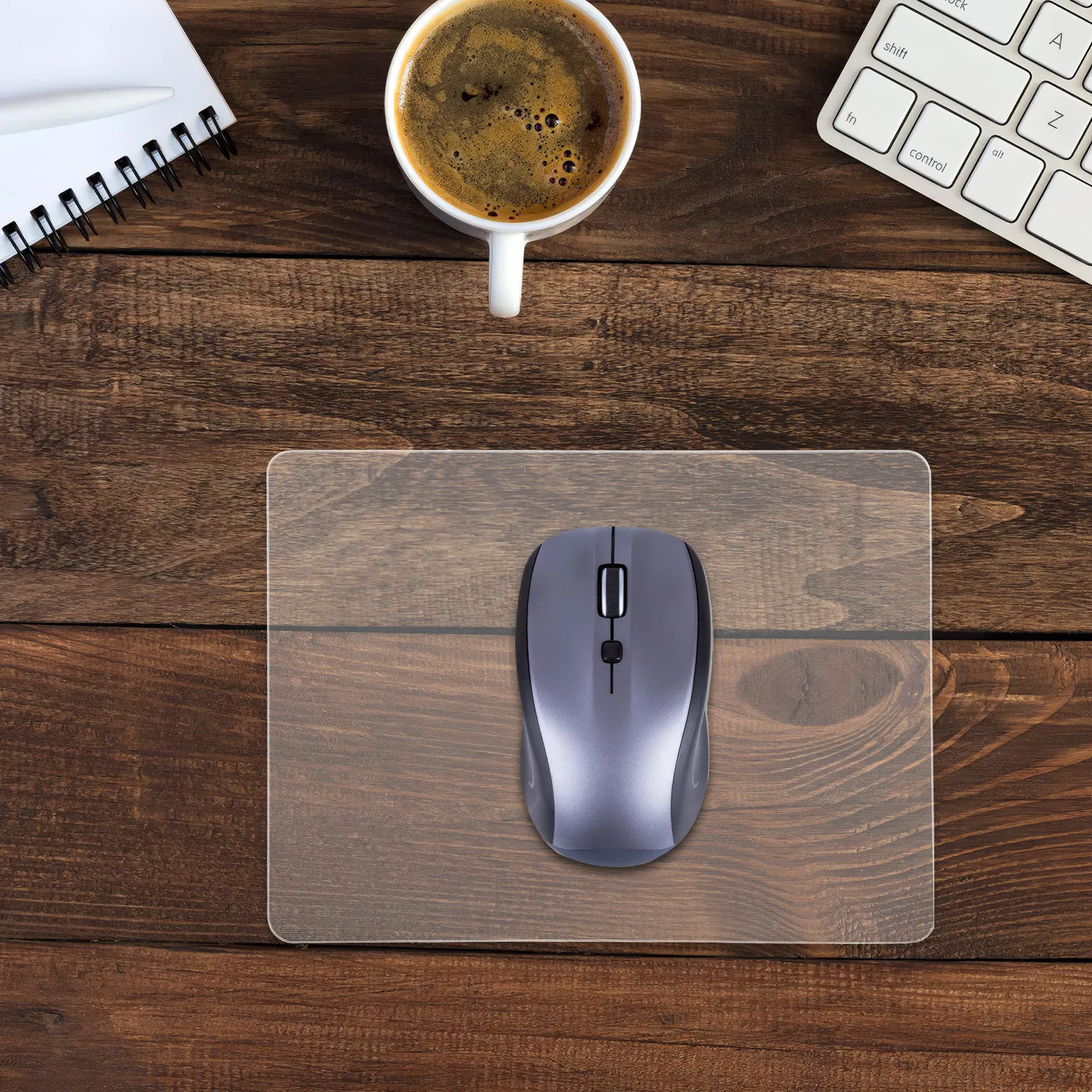 

Glass Mouse Pad Transparent Desk Mat 200x250mm Gaming Mousepad Clear Mouse Pad for Office Gaming Workstation High-Speed Tracking