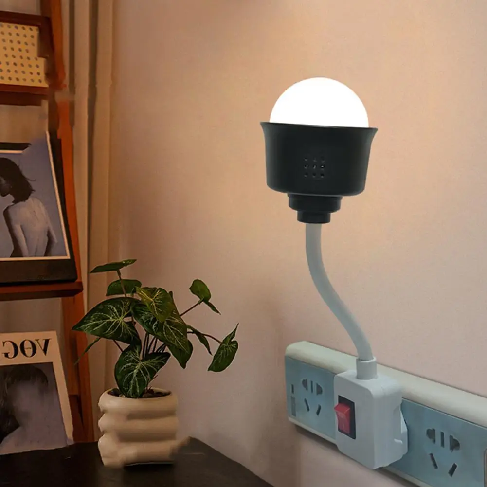 E27 Flexible Extension Converter LED Light Lamp Bulb Extend Adapter Socket Wall Socket Lamp Base Holder Screw Socket EU US Plug