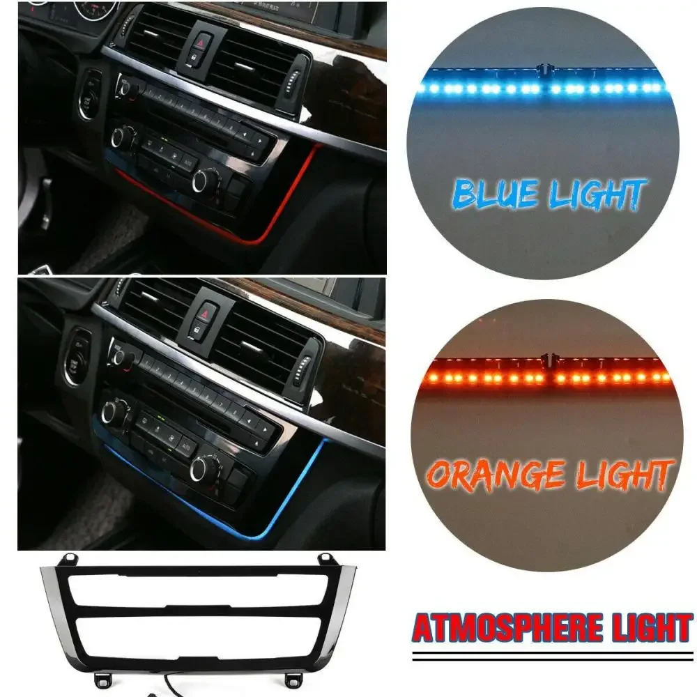 

Central Control AC Radio Panel Trim Blue Orange Atmosphere LED Light For BMW F30 F31 F32 F33 F36 F80 F82 F83 64119358940