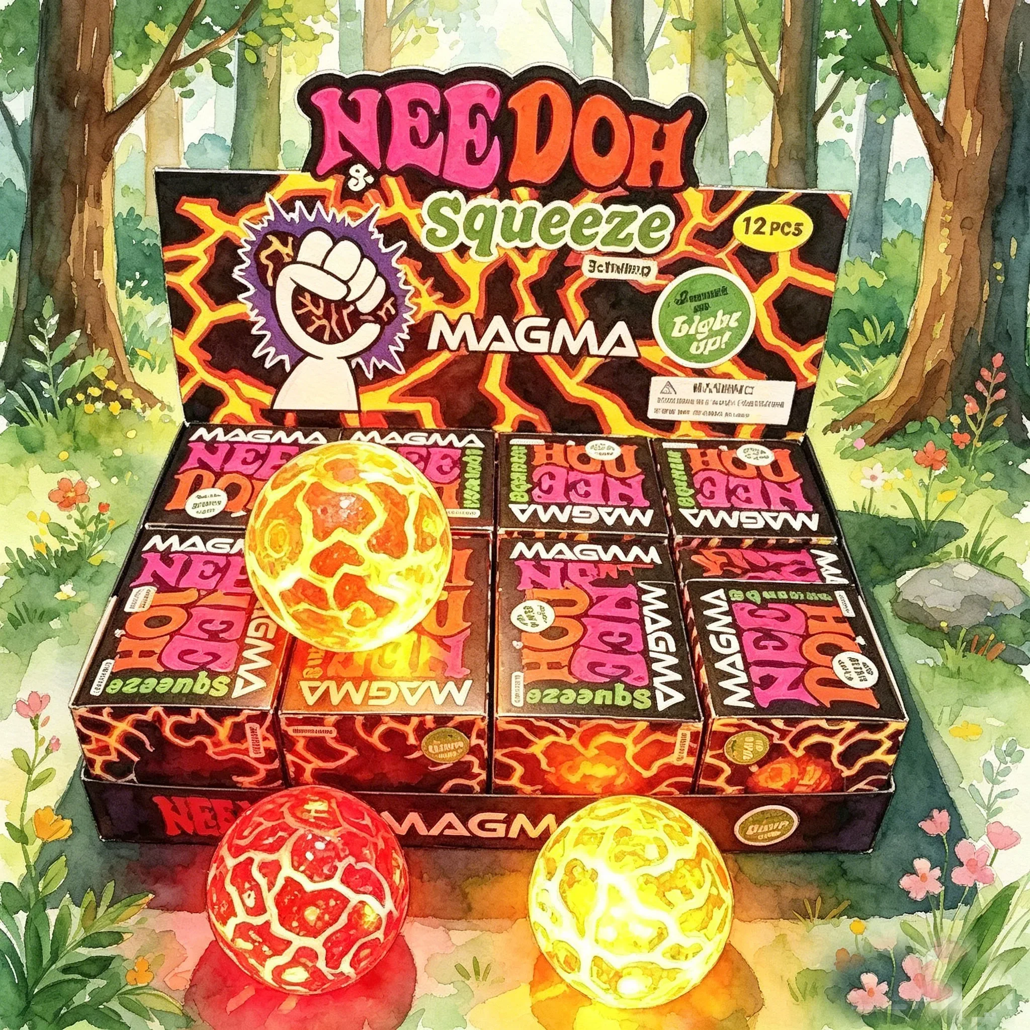 Needoh Flash Meteorite Ball Pinch Music Decompression Artifact Slow Rebound Vent Toy