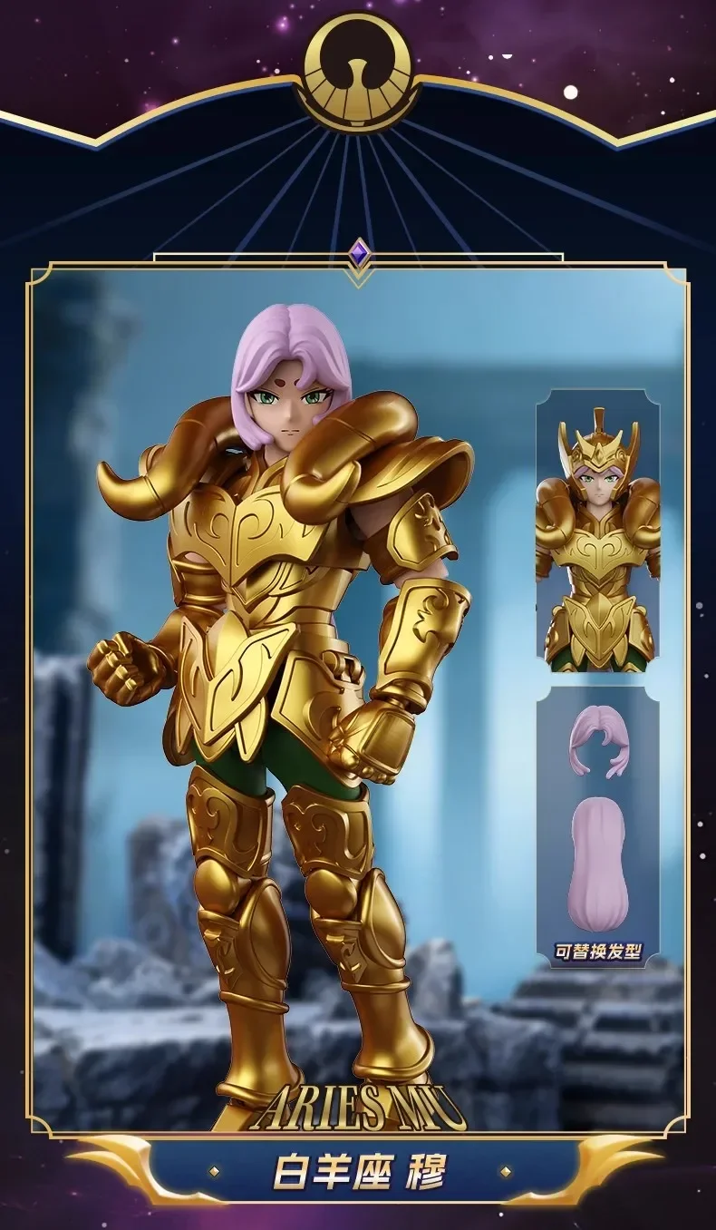 BLOKEES Saint Seiya Champion Class Aries Shion Surplice Bewegliches Montagemodell Anime Actionfigur Sammlerstück Spielzeug – Detail 21
