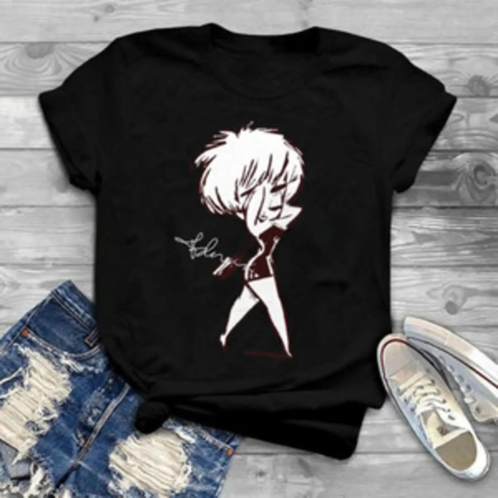 Camiseta Madona Who's That Girl para mujer, tallas S-234XL, nueva, estilo vintage, lavada, elástica, para uso diario, ligeramente elegante, con gráfico.