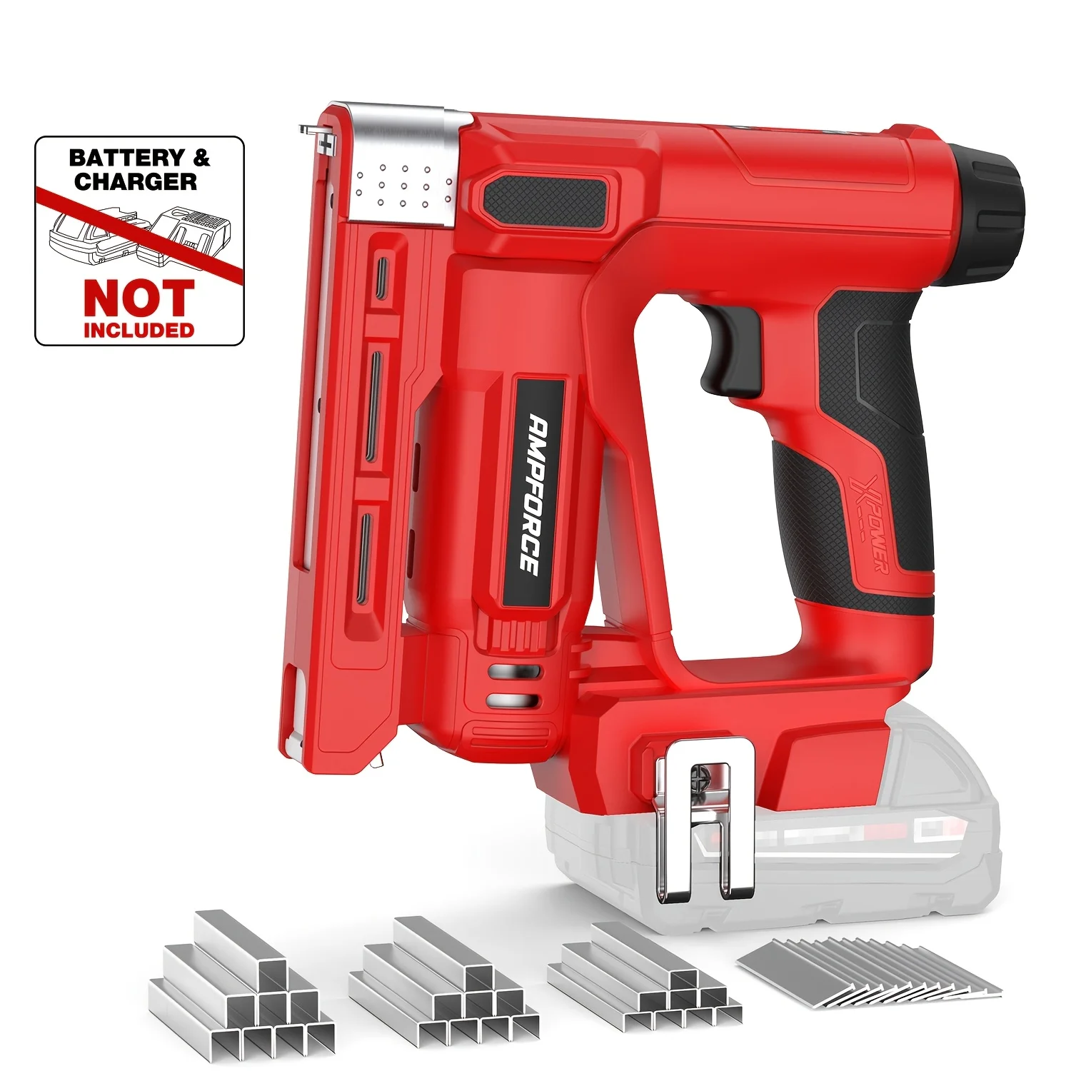 

2-in-1 Cordless 18GA Brad Nailer & 3/8" Crown Stapler | Lightweight Design, Includes 2200 Nails/Staples, Battery Powered, Ideal for, Upholstery & Home Improvement