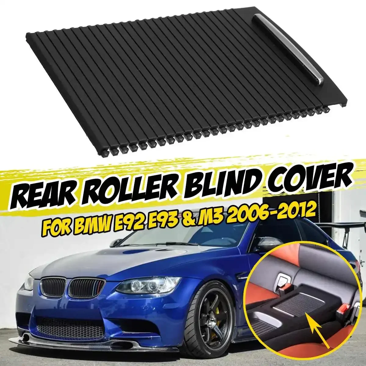 Black Car Rear Centre Console Roller Blind Cover Trim 51166963913 5116696094 E92 Roller Blind For BMW E92 E93 & M3 2006-2012