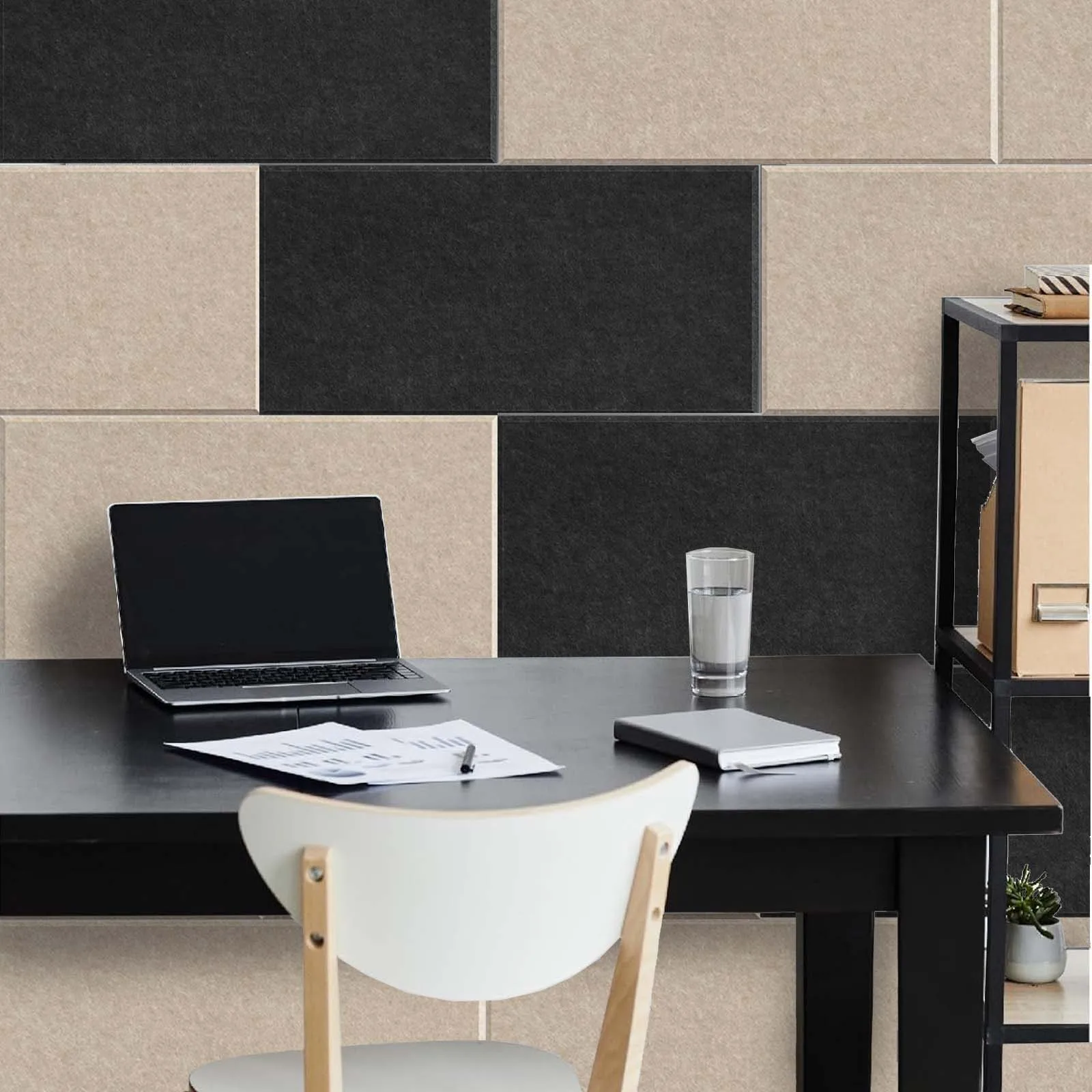 30x60CM 0.9CM High Density Acoustic Panel Sound Absorbing Material 6 Pcs Soundproofing Panels Studio Acoustic Treatment Sound Isolation Room Decor School Decor