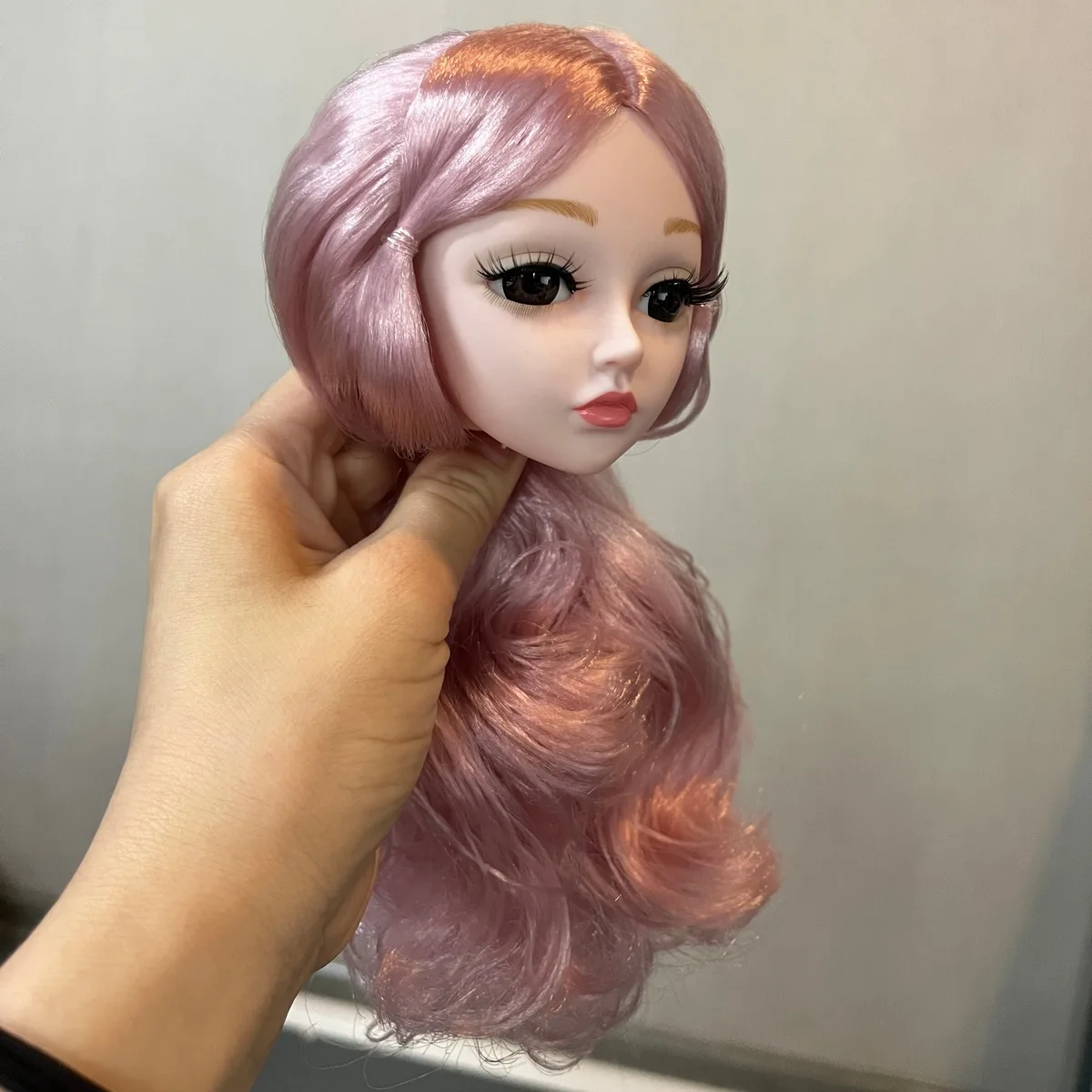 Exquisite 3D Princess Doll Head Figurine Eyeball Makeup Toy Accessory Suitable For 60cm 1/3 BJD Doll Head Miniature Collectible