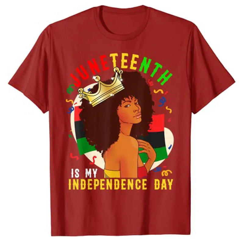 Juneteenth T Shirt Women Black Queen Tee Tops Black-Pride Y2k Aesthetic Clothing Black-History Month Gifts Short Sleeve Blouses