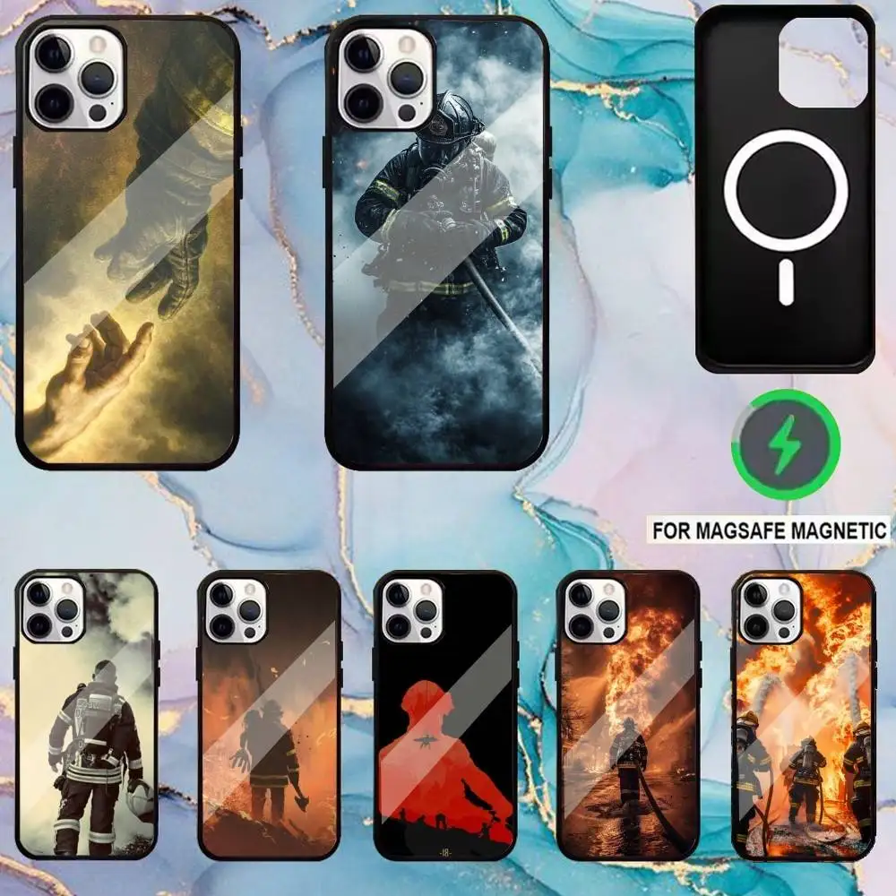

Fireman F-Firefighter-ES Phone Case For iPhone17,16,15,14,13,12,11 Plus,Pro Max Magnetic Magsafe Wireless Charging