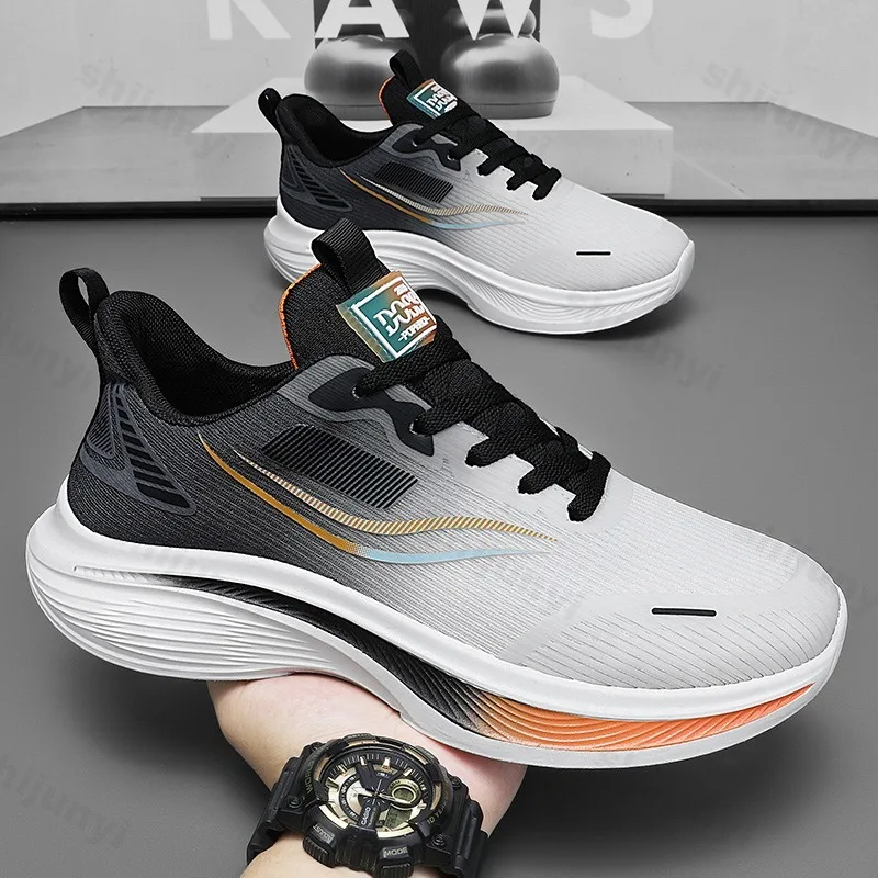 

Мужская повседневная спортивная обувь, лето 2024, уличные кроссовки с дышащей мягкой подошвой и сеткой, легкая противоскользящая амортизирующая повседневная обувь
