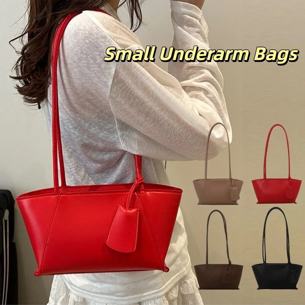 

Ins Style Stylish Solid Color Tote Bag Luxury High-end Pu Leather Shoulder Bag Casual Leisure Women's Underarm Bag Handbags