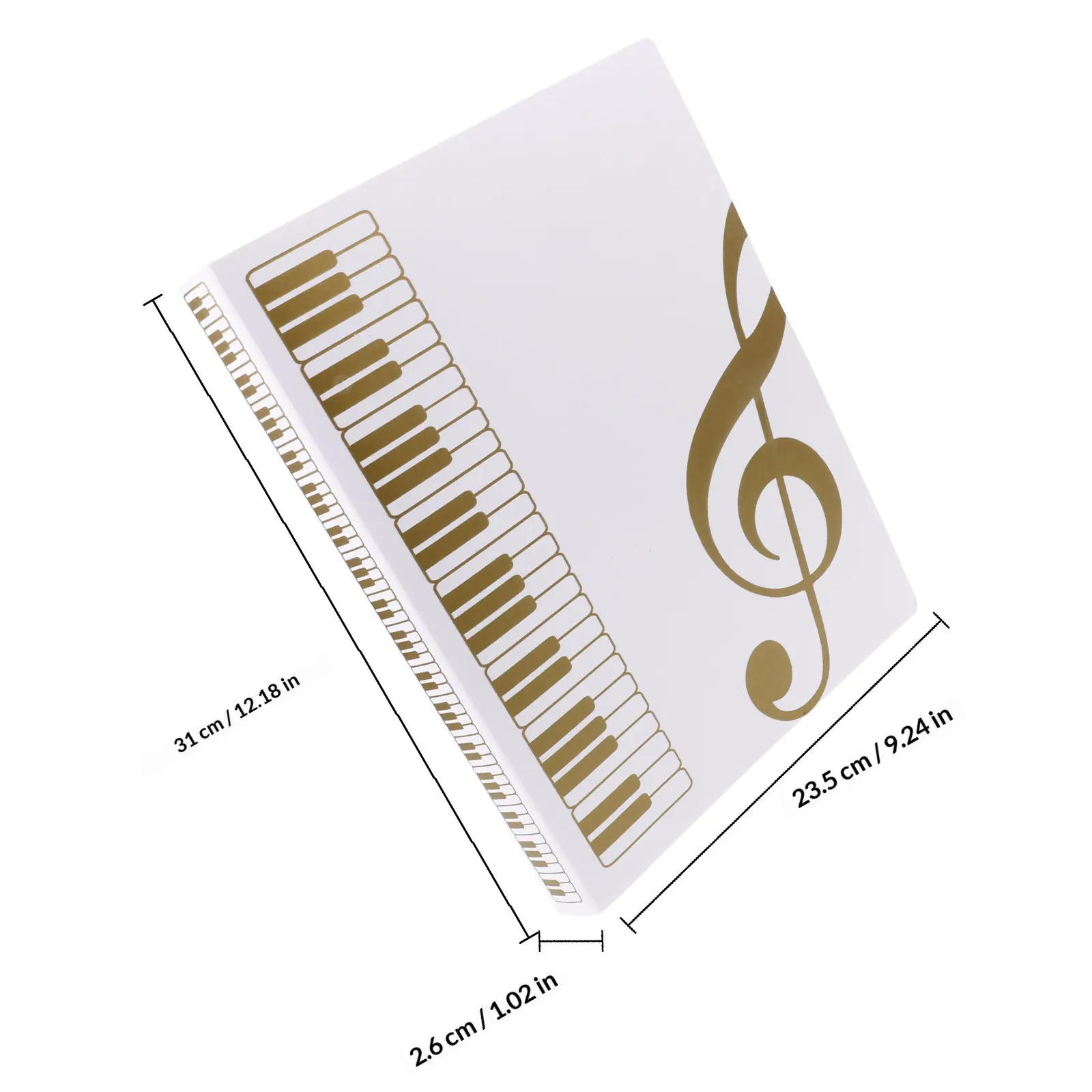 Portable A Music Folder Clear PP Material Document Organizer for Office School Music Studio Home Desktop Tidy File