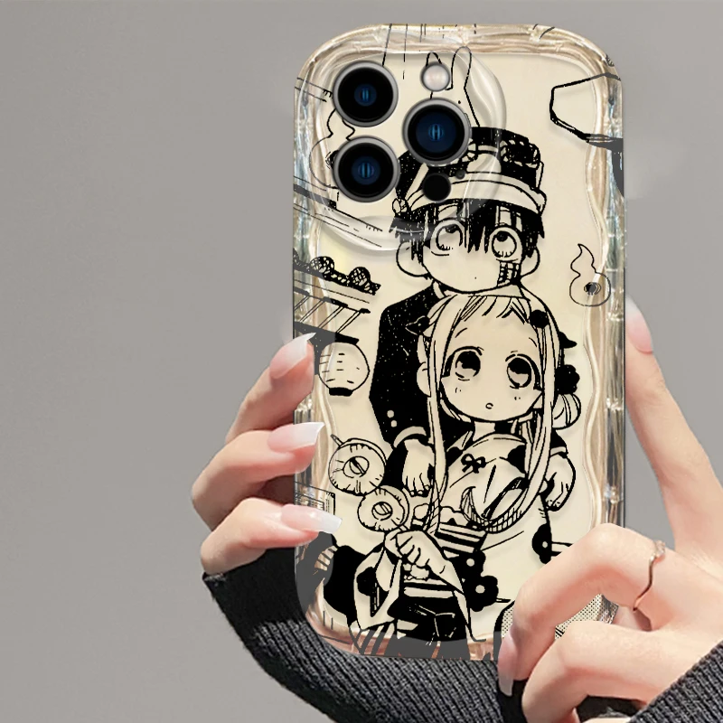 Anime Toilet-Bound Hanako Cover For Apple iPhone 15 14 13 12 11 Pro X XR XS Max Plus 8 7 Plus SE Wave Oil Phone Case