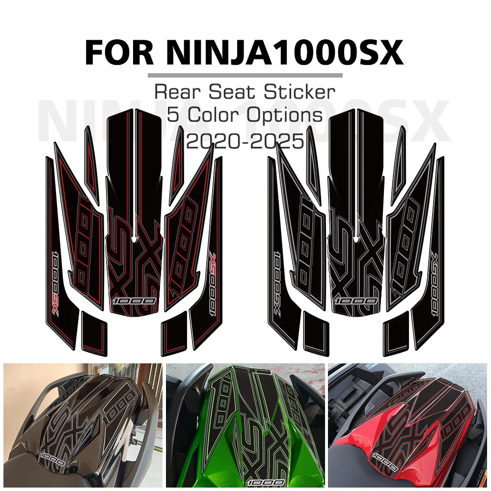 Motorcycle Rear Seat Decal Fairing Protection 3D Gel Paint Protector Reflective Sticker For NINJA 1000SX NINJA1000SX 2020 - 2025