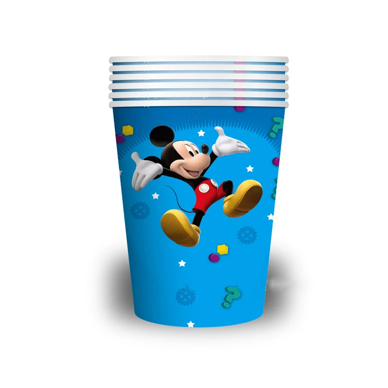 Disney Mickey Mouse Theme Party Decoration Baby Shower Tableware Disposable Plates Cups Straw balloon Kids Favor Party Supplies