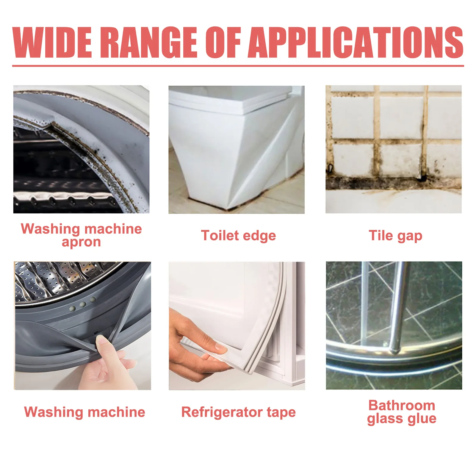 Mildew Removal Gel Ceramic Tile Mildew Cleaner Washing Machine Mould Remover Wall Mold Prevention Gap Spot Clean Mould Caulk Gel