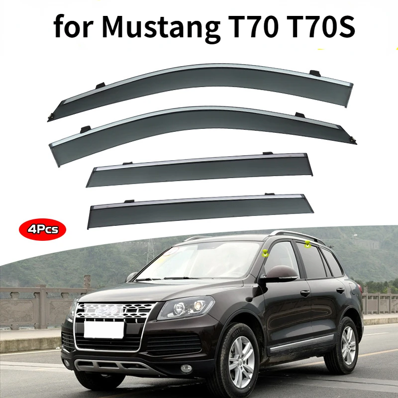 

DOOR VISOR Window Visor for Mustang T70 T70S Accessories Wind Deflectors Visors Rain Guard Door Visor Vent Shades Ventvisor